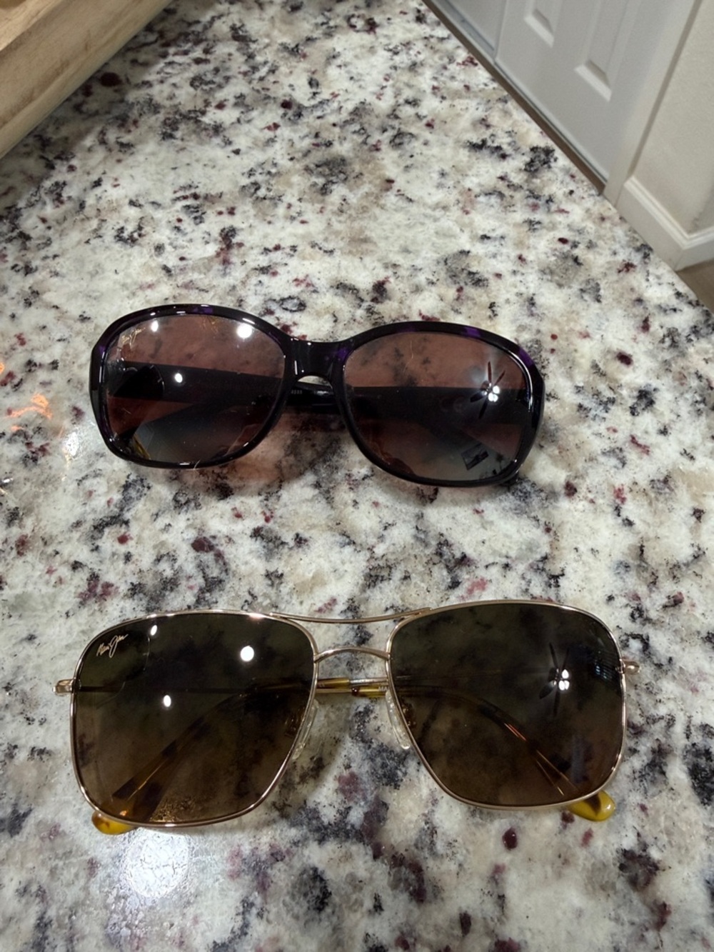 Maui Jim Purple Gradient Frame Sunglasses with Brown Gradient Lenses